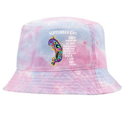 September Girl Paisley Butterfly Tie-Dyed Bucket Hat