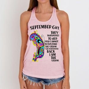 September Girl Paisley Butterfly Women's Knotted Racerback Tank