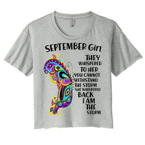 September Girl Paisley Butterfly Women's Crop Top Tee