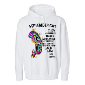 September Girl Paisley Butterfly Garment-Dyed Fleece Hoodie