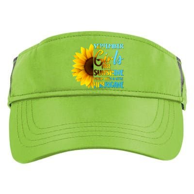 September Girls Are Sunshine Mixed With A Little Hurricane Adult Drive Performance Visor