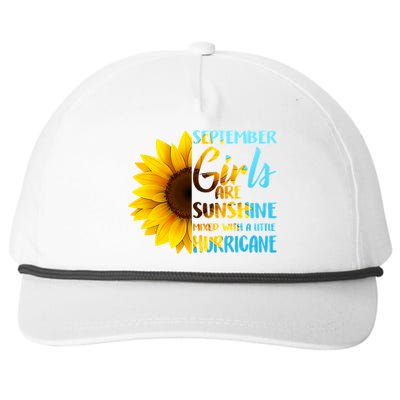 September Girls Are Sunshine Mixed With A Little Hurricane Snapback Five-Panel Rope Hat