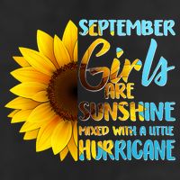 September Girls Are Sunshine Mixed With A Little Hurricane Adult Drive Performance Visor