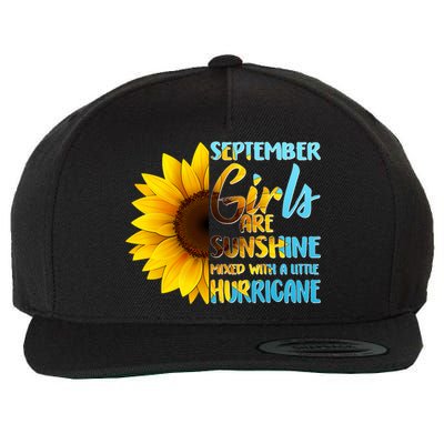 September Girls Are Sunshine Mixed With A Little Hurricane Wool Snapback Cap