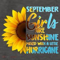 September Girls Are Sunshine Mixed With A Little Hurricane Vector Backpack