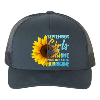 September Girls Are Sunshine Mixed With A Little Hurricane Yupoong Adult 5-Panel Trucker Hat