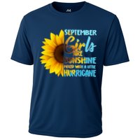 September Girls Are Sunshine Mixed With A Little Hurricane Cooling Performance Crew T-Shirt