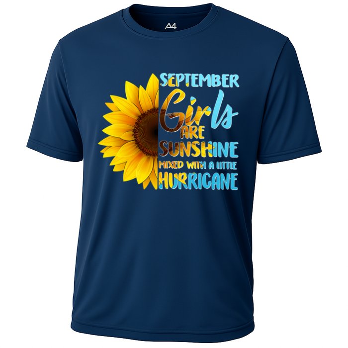 September Girls Are Sunshine Mixed With A Little Hurricane Cooling Performance Crew T-Shirt
