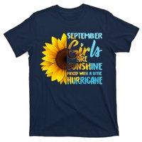 September Girls Are Sunshine Mixed With A Little Hurricane T-Shirt