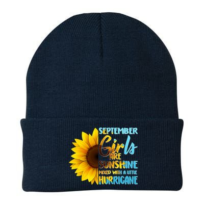 September Girls Are Sunshine Mixed With A Little Hurricane Knit Cap Winter Beanie