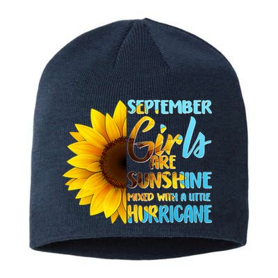 September Girls Are Sunshine Mixed With A Little Hurricane Sustainable Beanie