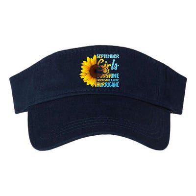 September Girls Are Sunshine Mixed With A Little Hurricane Valucap Bio-Washed Visor