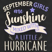 September Girls Are Sunshine Mixed With Hurricane 7 Panel Mesh Trucker Snapback Hat