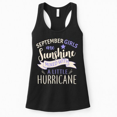 September Girls Are Sunshine Mixed With Hurricane Womens Tank Top