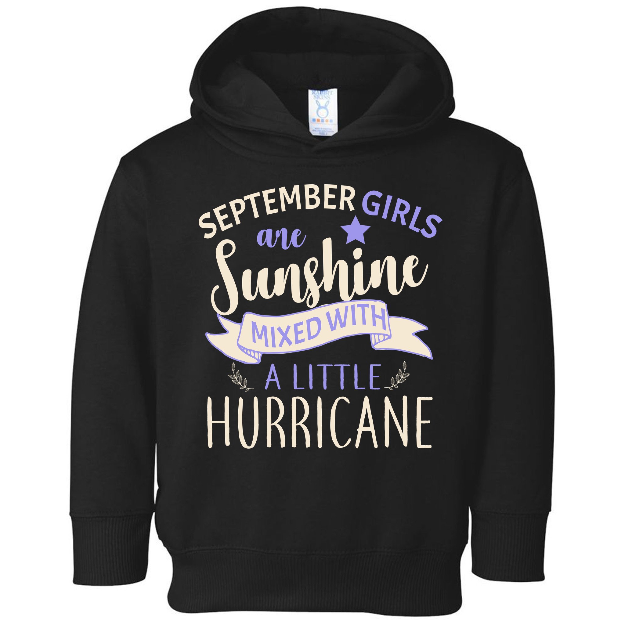 September Girls Are Sunshine Mixed With Hurricane Toddler Hoodie