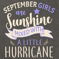 September Girls Are Sunshine Mixed With Hurricane Cotton Canvas Backpack