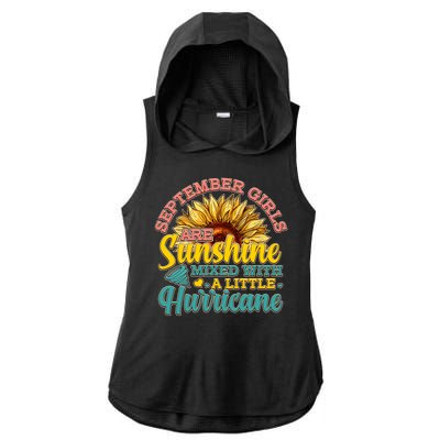 September Girls Sunshine And Hurricane Cute Ladies PosiCharge Tri-Blend Wicking Draft Hoodie Tank