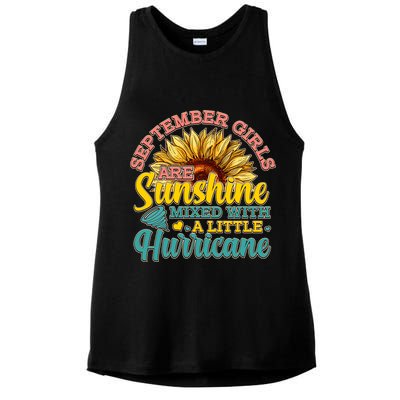 September Girls Sunshine And Hurricane Cute Ladies PosiCharge Tri-Blend Wicking Tank