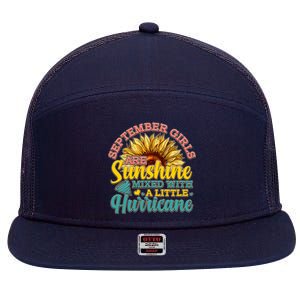 September Girls Sunshine And Hurricane Cute 7 Panel Mesh Trucker Snapback Hat