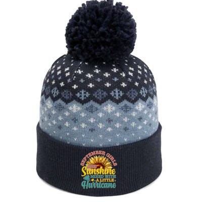 September Girls Sunshine And Hurricane Cute The Baniff Cuffed Pom Beanie