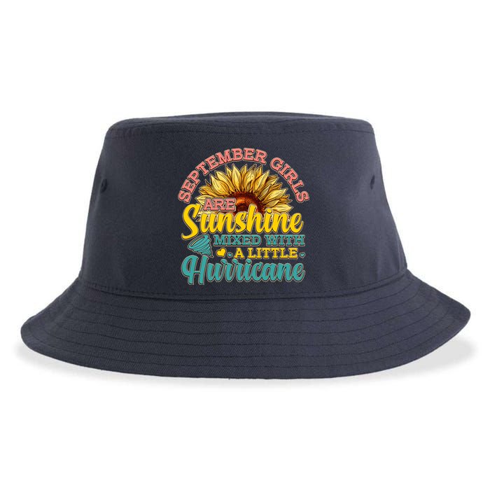 September Girls Sunshine And Hurricane Cute Sustainable Bucket Hat