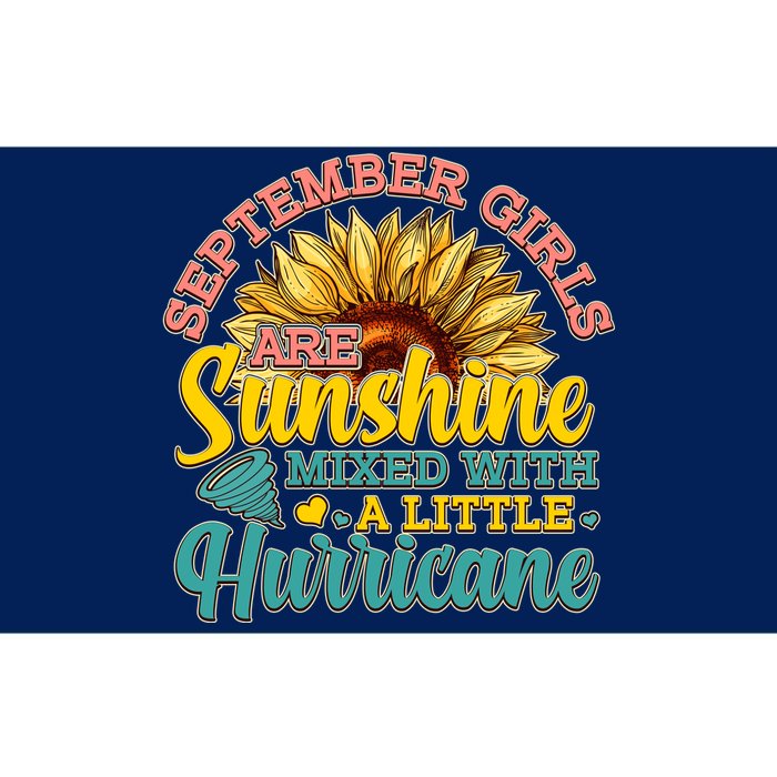 September Girls Sunshine And Hurricane Cute Bumper Sticker