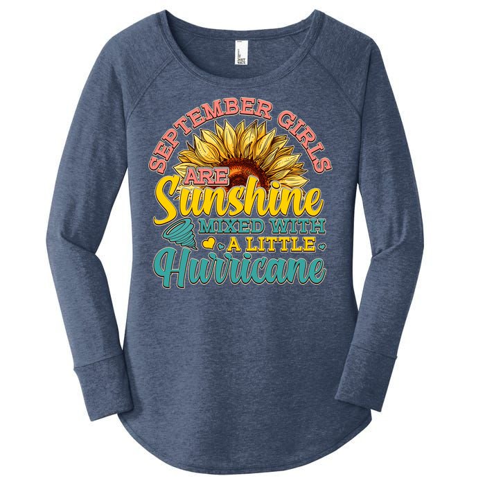 September Girls Sunshine And Hurricane Cute Women's Perfect Tri Tunic Long Sleeve Shirt