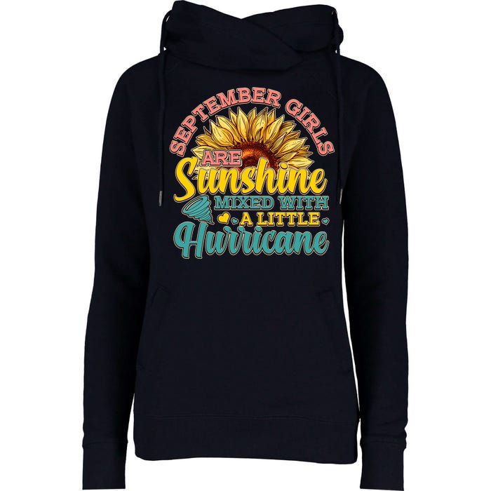 September Girls Sunshine And Hurricane Cute Womens Funnel Neck Pullover Hood