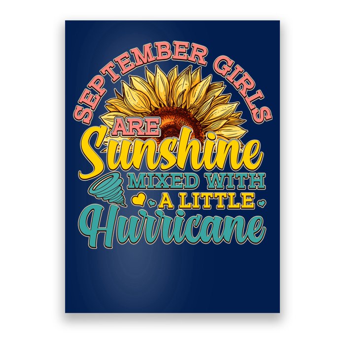 September Girls Sunshine And Hurricane Cute Poster