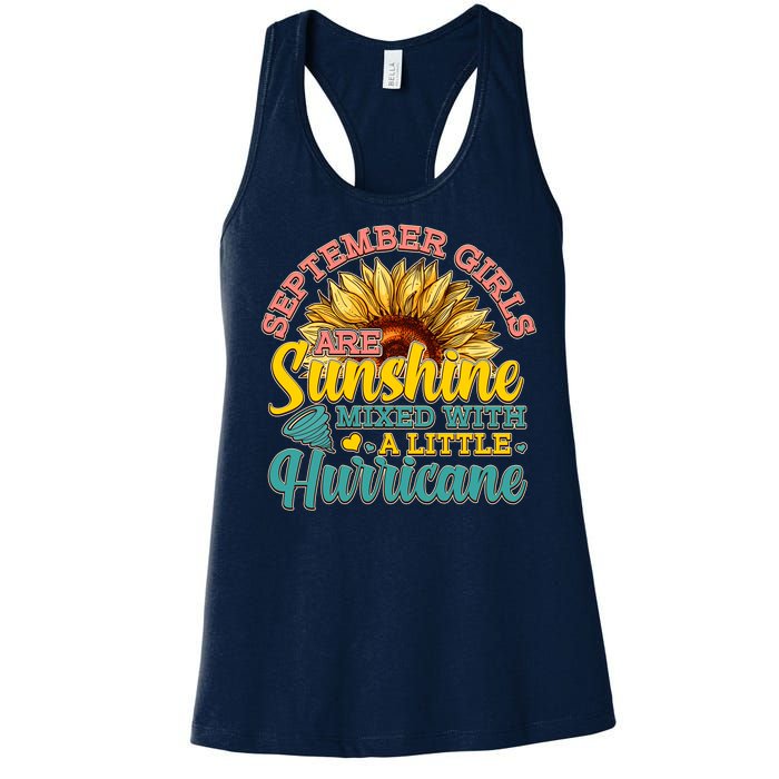 September Girls Sunshine And Hurricane Cute Women's Racerback Tank