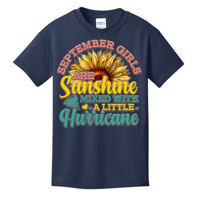 September Girls Sunshine And Hurricane Cute Kids T-Shirt