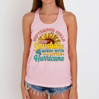 September Girls Sunshine And Hurricane Cute Women's Knotted Racerback Tank