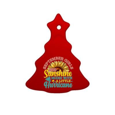 September Girls Sunshine And Hurricane Cute Ceramic Tree Ornament