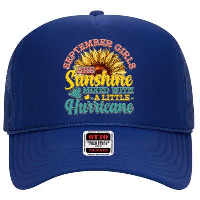 September Girls Sunshine And Hurricane Cute High Crown Mesh Back Trucker Hat