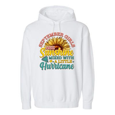 September Girls Sunshine And Hurricane Cute Garment-Dyed Fleece Hoodie