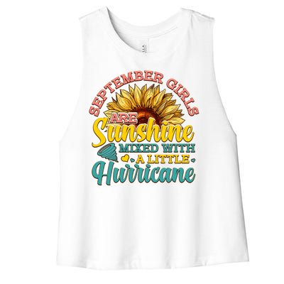 September Girls Sunshine And Hurricane Cute Women's Racerback Cropped Tank