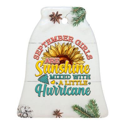 September Girls Sunshine And Hurricane Cute Ceramic Bell Ornament