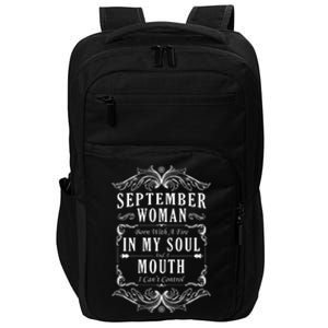 September Woman Funny Birthday Impact Tech Backpack