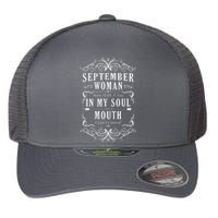 September Woman Funny Birthday Flexfit Unipanel Trucker Cap