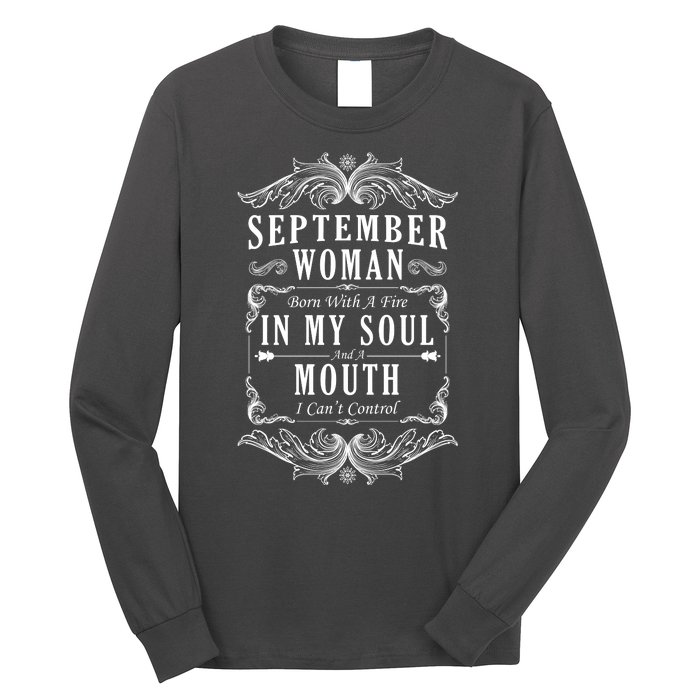 September Woman Funny Birthday Long Sleeve Shirt