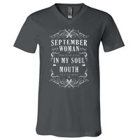 September Woman Funny Birthday V-Neck T-Shirt