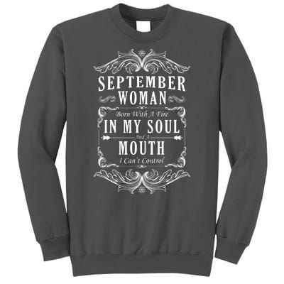 September Woman Funny Birthday Tall Sweatshirt