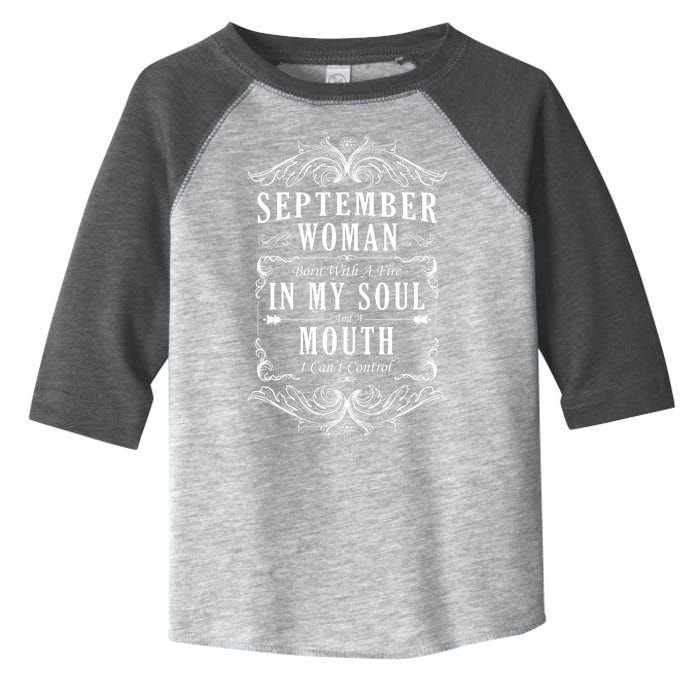 September Woman Funny Birthday Toddler Fine Jersey T-Shirt