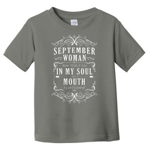 September Woman Funny Birthday Toddler T-Shirt