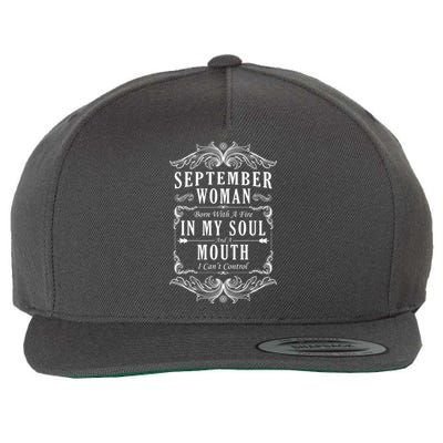 September Woman Funny Birthday Wool Snapback Cap