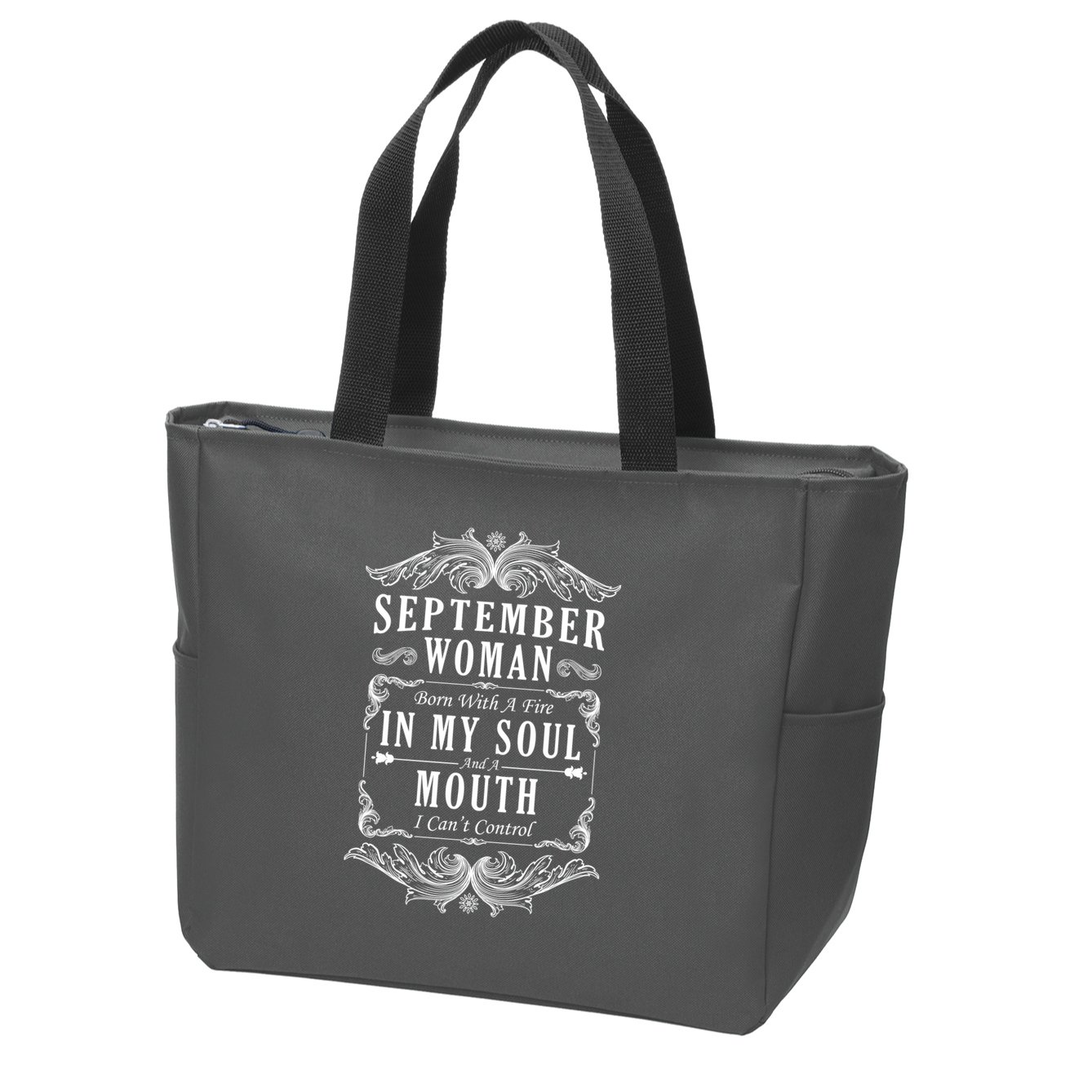 September Woman Funny Birthday Zip Tote Bag