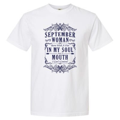 September Woman Funny Birthday Garment-Dyed Heavyweight T-Shirt