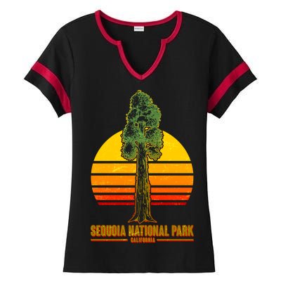 Sequoia National Park California Ladies Halftime Notch Neck Tee