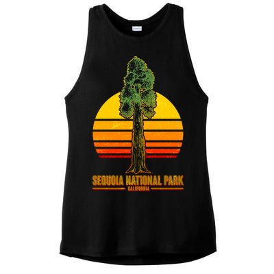 Sequoia National Park California Ladies PosiCharge Tri-Blend Wicking Tank