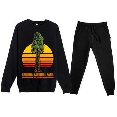 Sequoia National Park California Premium Crewneck Sweatsuit Set